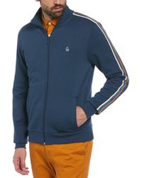 Original Penguin - Striped Track Jacket In Sargasso Sea - Lyst