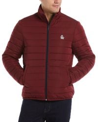 Original Penguin - High Collar Puffer Jacket - Lyst