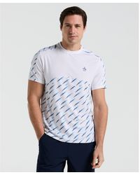 Original Penguin - Performance Tennis Ball Block T-shirt In Bright White - Lyst