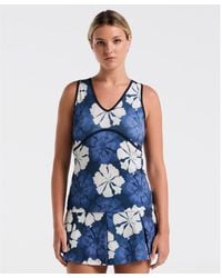Original Penguin - Women's Fuji Floral Tennis Tank Top In Black Iris - Lyst