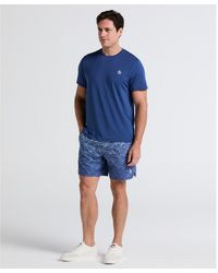 Original Penguin - Graphic Print Performance Tennis Shorts In True Navy - Lyst