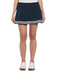 Original Penguin - Women's 13" Contrast Hem Pleated Tennis Skort In Black Iris - Lyst