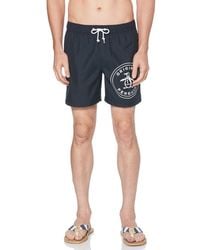 Original Penguin - Stamp Logo Swim Shorts In Dark Sapphire - Lyst
