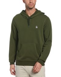 Original Penguin - Sticker Pete Pullover Fleece Hoodie In Rifle Green - Lyst