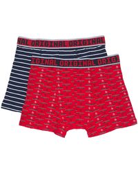 Original Penguin - 2 Pack Penguin Striped Underwear In Red - Lyst