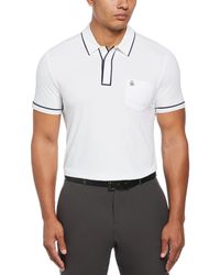Original Penguin - Technical Earl Short Sleeve Golf Polo Shirt In Bright White - Lyst