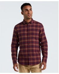 Original Penguin - Plaid Flannel Shirt In Cabernet - Lyst
