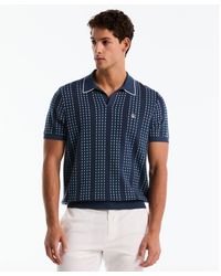 Original Penguin - Jacquard Johnny Collar Sweater Polo In Sargasso Sea - Lyst