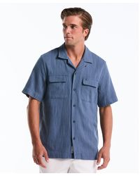 Original Penguin - Textured Dobby Short Sleeve Shirt In Sargasso Sea - Lyst