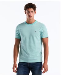 Original Penguin - Jacquard Stripe T-shirt In Aquarelle - Lyst