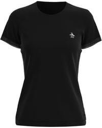 Original Penguin - Womens Performance Tennis T-shirt In Caviar - Lyst