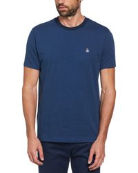 Original Penguin - Micro Stripe T-shirt In Dress Blues - Lyst