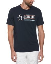 Original Penguin - Tv Pete Graphic Print T-shirt In Dark Sapphire - Lyst