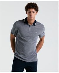 Original Penguin - Birdseye Pique Tipped Polo Shirt In Dark Sapphire - Lyst