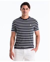 Original Penguin - Breton Striped T-shirt In Dark Sapphire - Lyst
