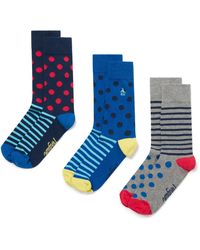Original Penguin 3 Pack Striped Socks In Blue