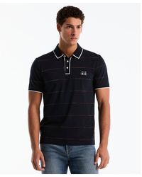 Original Penguin - Earl Pride Stripe Polo Shirt In Dark Sapphire - Lyst