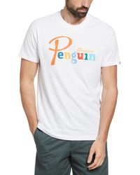 Original Penguin - Multi Colour Penguin Logo T-shirt In Bright White - Lyst