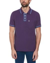 Original Penguin - Earl Organic Cotton Polo Shirt In Grape - Lyst