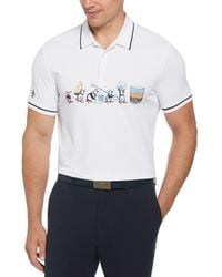 Original Penguin - Barback Pete Printed Golf Polo Shirt In Bright White - Lyst