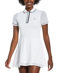 Original Penguin - Women's Tennis Veronica Mesh Dress In Bright White - Lyst
