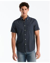 Original Penguin - Dobby Striped Short Sleeve Shirt In Dark Sapphire - Lyst