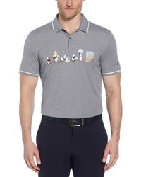 Original Penguin - Barback Pete Printed Golf Polo Shirt In Black Iris - Lyst