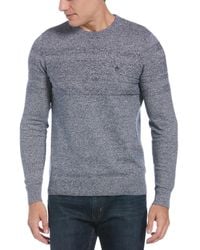 Original Penguin - Marled Stripe Crew Neck Sweater - Lyst