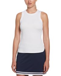 Original Penguin - Women's Ribbed Tennis Tank Top In Bright White - Lyst