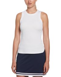 Original Penguin - Women's Ribbed Tennis Tank Top In Bright White - Lyst