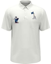 Original Penguin - Mixed Media Polar Pete Print Golf Polo Shirt In Bright White - Lyst