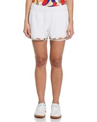 Original Penguin - Women's Abstract Print Essential Solid Tennis Short In Bright White - Lyst