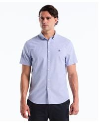 Original Penguin - Short Sleeve Oxford Shirt In Amparo Blue - Lyst