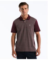 Original Penguin - Jacquard Front Fairisle Polo In Port Royale - Lyst