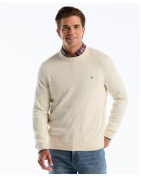 Original Penguin - Cotton Crew Neck Sweater In Birch - Lyst