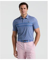 Original Penguin - Engineered Novelty Stripe Printed Golf Polo Shirt In Quiet Harbour - Lyst