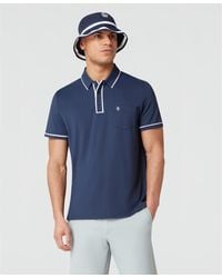 Original Penguin - Technical Earl Short Sleeve Golf Polo Shirt In Black Iris - Lyst