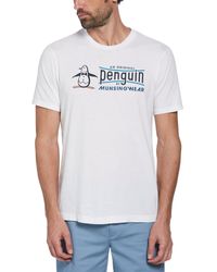 Original Penguin - Tv Pete Graphic Print T-shirt In Bright White - Lyst