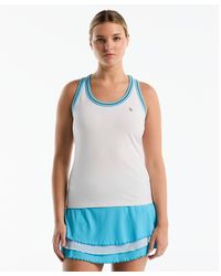 Original Penguin - Women's Contrast Rib Racerback Tennis Tank Top In Bright White - Lyst