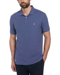 Original Penguin - Sticker Pete Daddy Short Sleeve Polo Shirt In Blue Indigo - Lyst