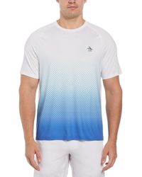 Original Penguin - Ombre Tennis Ball Performance Short Sleeve Tennis T-shirt In Bright White - Lyst