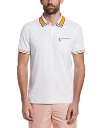 Original Penguin - Organic Cotton Stripe Collar Polo - Lyst