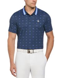 Original Penguin - Original Printed Golf Polo Shirt In Black Iris - Lyst