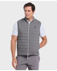 Original Penguin - Reversible Insulated Golf Gilet In Quiet Shade - Lyst