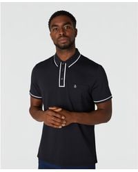 Original Penguin - Technical Earl Short Sleeve Golf Polo Shirt In Caviar - Lyst