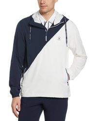 Original Penguin - 1/4 Zip Heritage Color Block Golf Jacket - Lyst