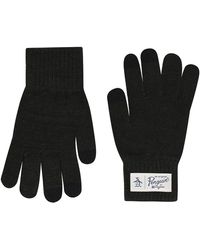 Original Penguin - Nathan Classic Knit Glove In Black In Black - Lyst