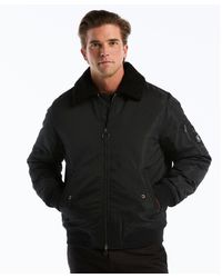 Original Penguin - Insulated Aviator Jacket In True Black - Lyst