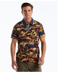 Original Penguin - Earl Camo Print Polo In Sargasso Sea - Lyst