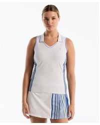 Original Penguin - Women's Racerback Tennis Polo Tank In Bright White - Lyst